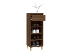 Zapatero Roble marrón 40x36x105cm Madera de ingeniería
