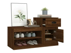 Zapatero roble marrón 100x42x60cm madera de ingeniería