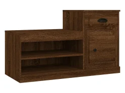 Zapatero roble marrón 100x42x60cm madera de ingeniería