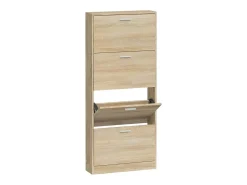 Zapatero Roble 59x17x150 cm Madera de ingeniería