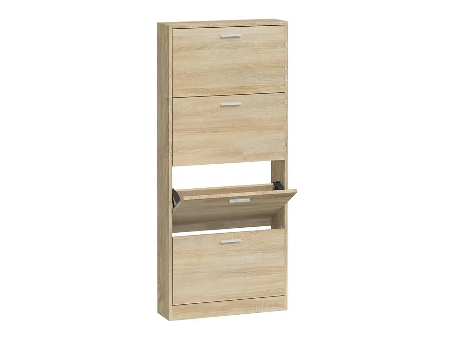 Zapatero Roble 59x17x150 cm Madera de ingeniería