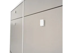Zapatero Sirena 4 puertas con 2 cajones blanco/gris 104,3x116,8x27 cm