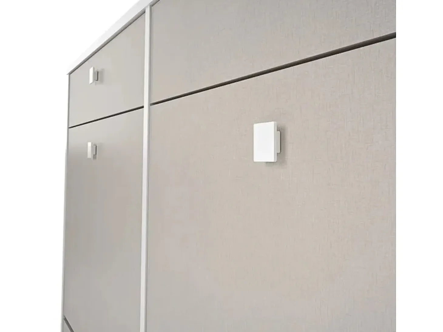 Zapatero Sirena 4 puertas con 2 cajones blanco/gris 104,3x116,8x27 cm