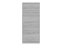 Zapatero Sonoma gris 59x17x150 cm Madera de ingeniería