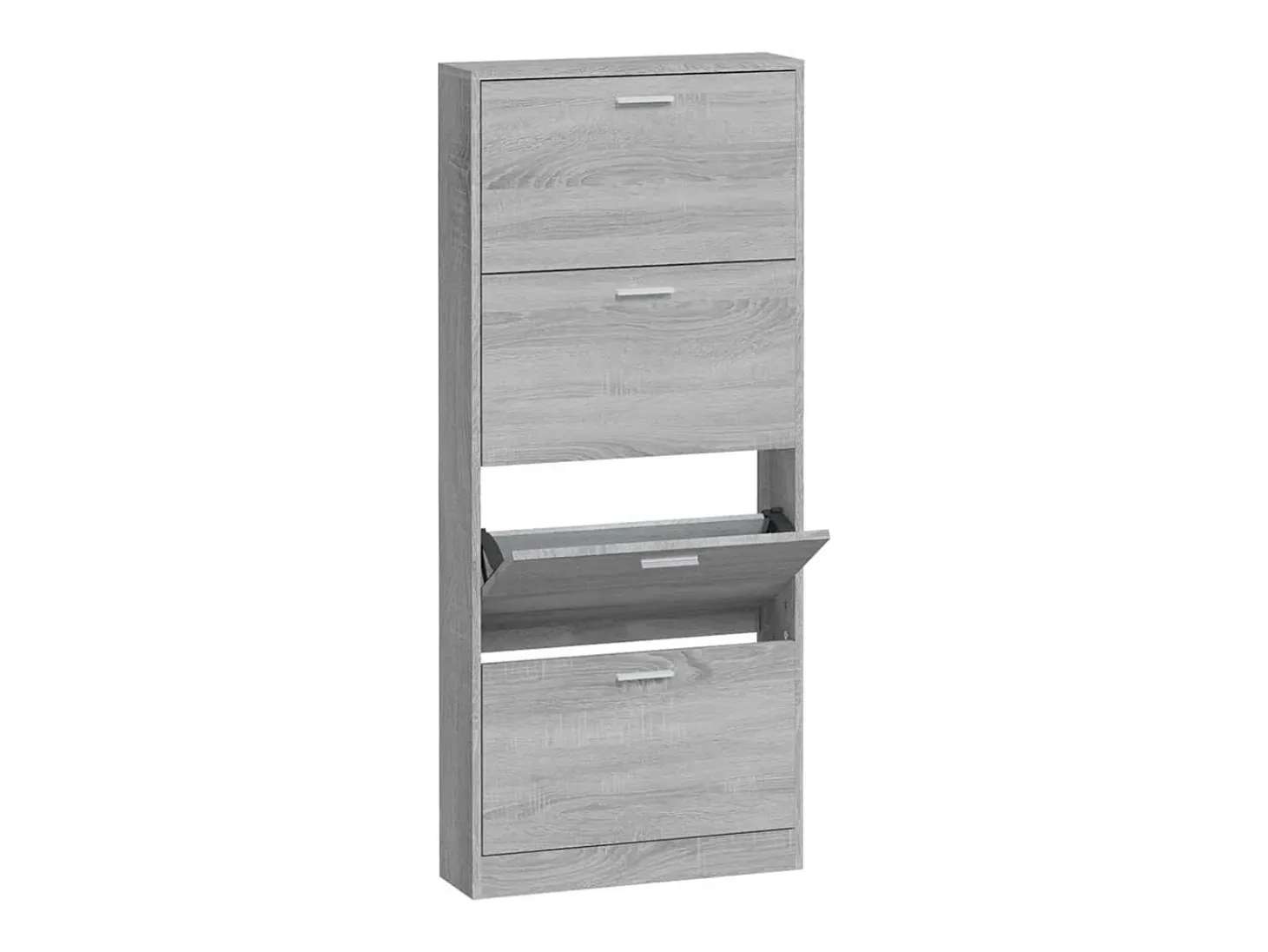 Zapatero Sonoma gris 59x17x150 cm Madera de ingeniería