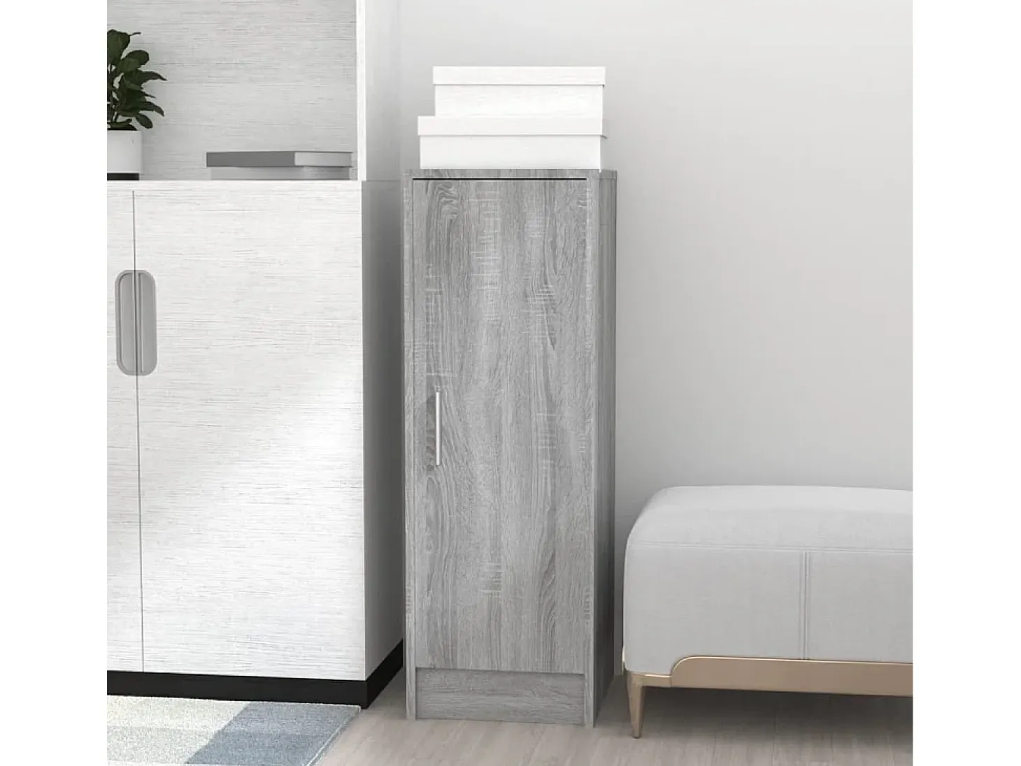 Zapatero Sonoma gris 32x35x92 cm Madera de ingeniería