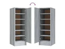 Zapatero Sonoma gris 32x35x92 cm Madera de ingeniería