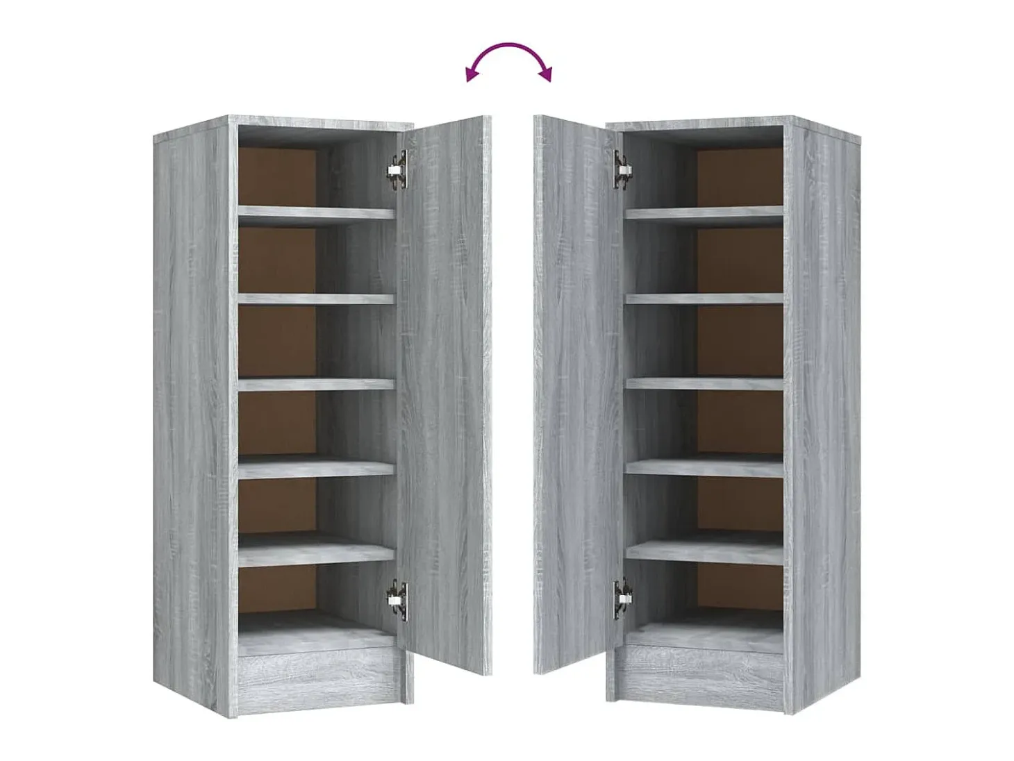 Zapatero Sonoma gris 32x35x92 cm Madera de ingeniería