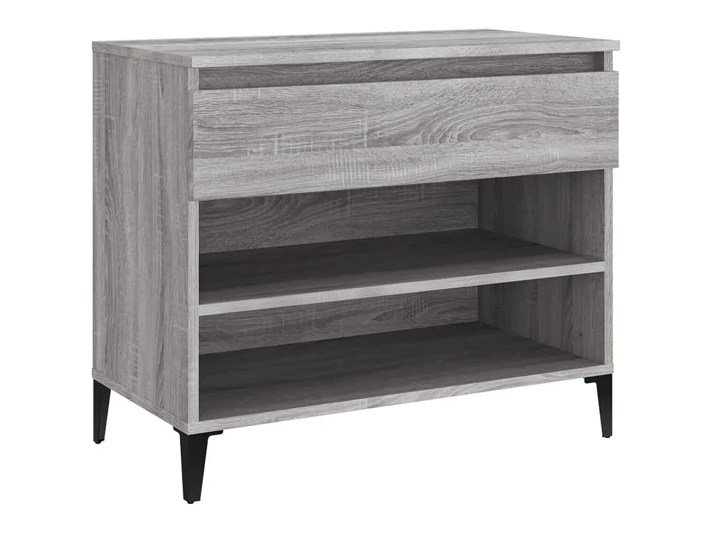 Zapatero Sonoma gris 70x36x60 cm madera de ingeniería
