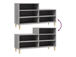 Zapatero Sonoma gris 102x36x60 cm Madera de ingeniería