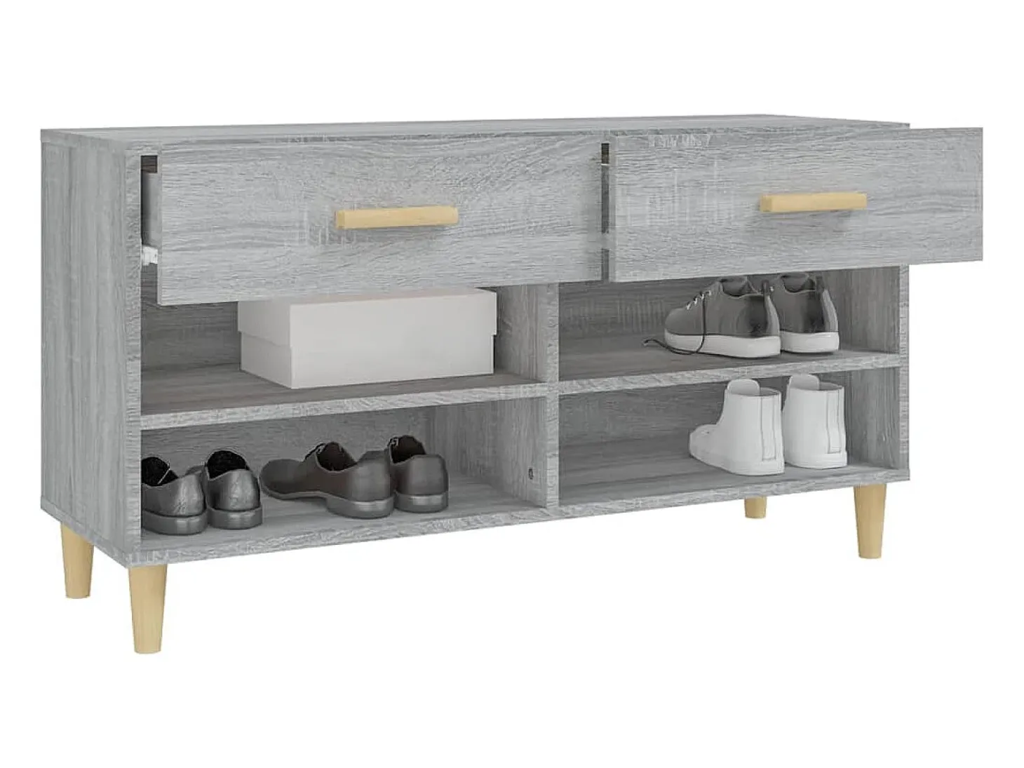 Zapatero Sonoma gris 102x35x55 cm Madera de ingeniería