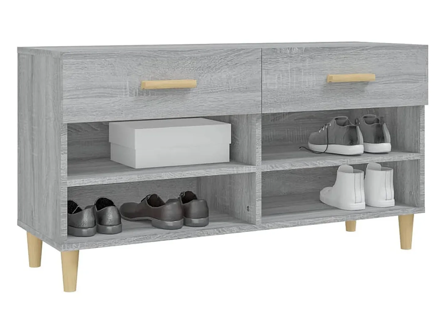 Zapatero Sonoma gris 102x35x55 cm Madera de ingeniería