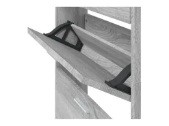 Zapatero Sonoma gris 59x17x169 cm Madera de ingeniería