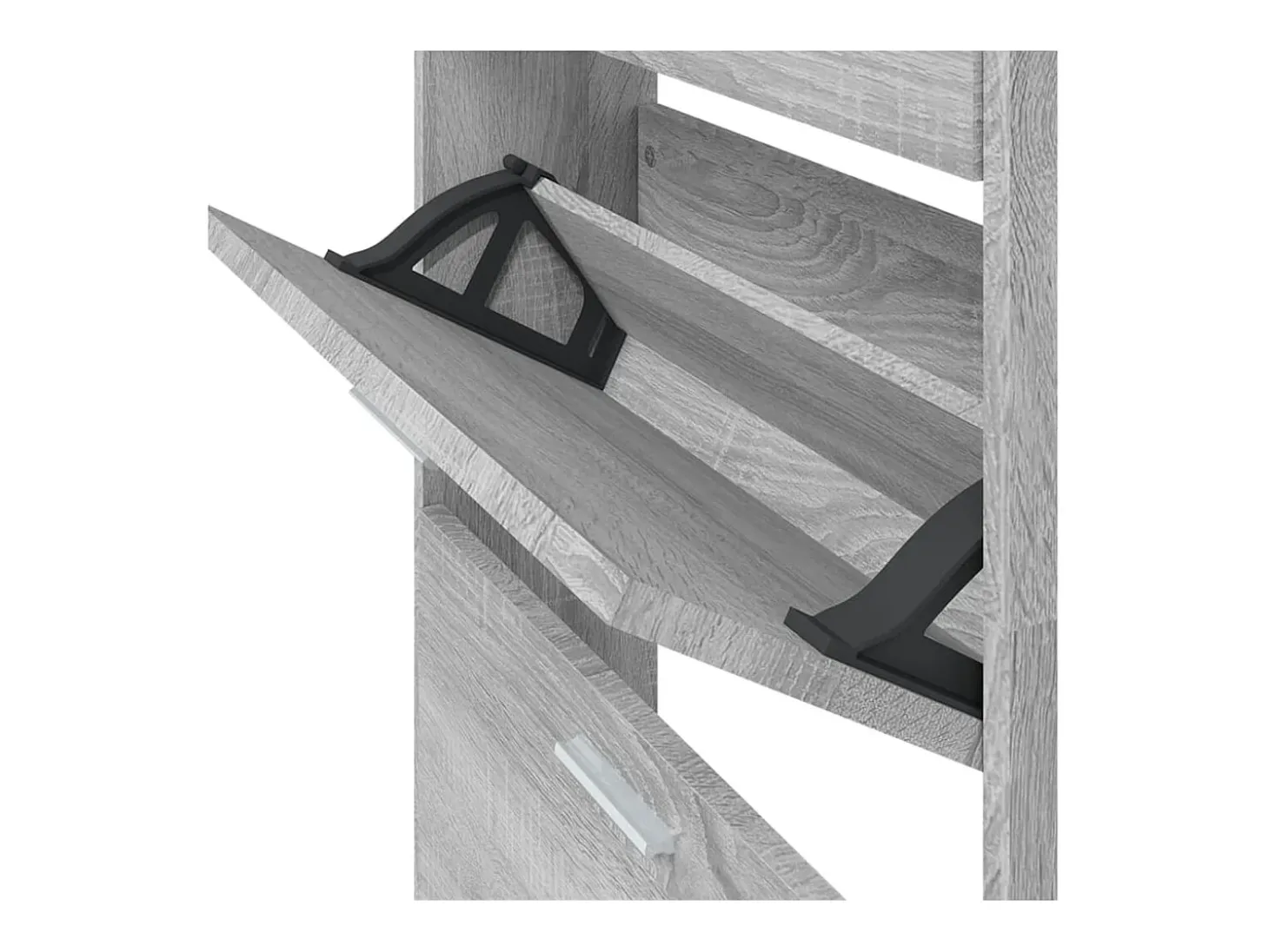 Zapatero Sonoma gris 59x17x169 cm Madera de ingeniería