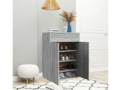Zapatero Sonoma gris 60x35x84 cm Madera de ingeniería