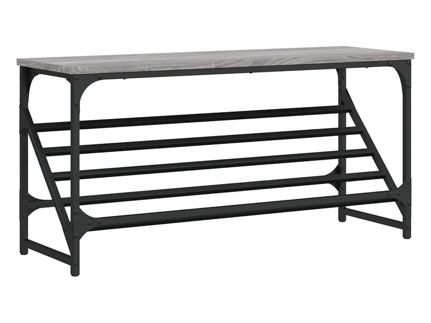 Zapatero Sonoma gris 90x30x45 cm madera de ingeniería