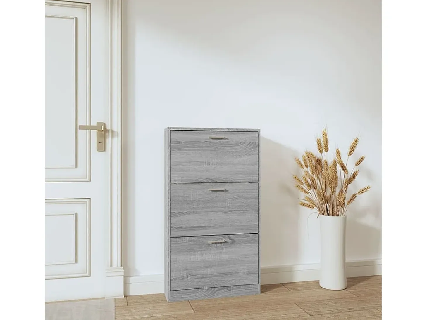 Zapatero Sonoma gris 59x17x108 cm Madera de ingeniería