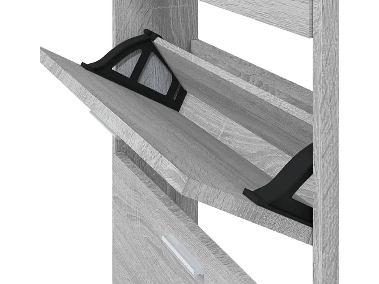 Zapatero Sonoma gris 59x17x108 cm Madera de ingeniería