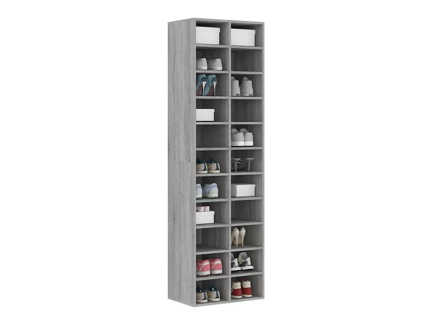 Zapatero Sonoma gris 54x34x183 cm Madera de ingeniería