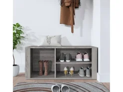 Zapatero Sonoma gris 100x35x45 cm madera de ingeniería