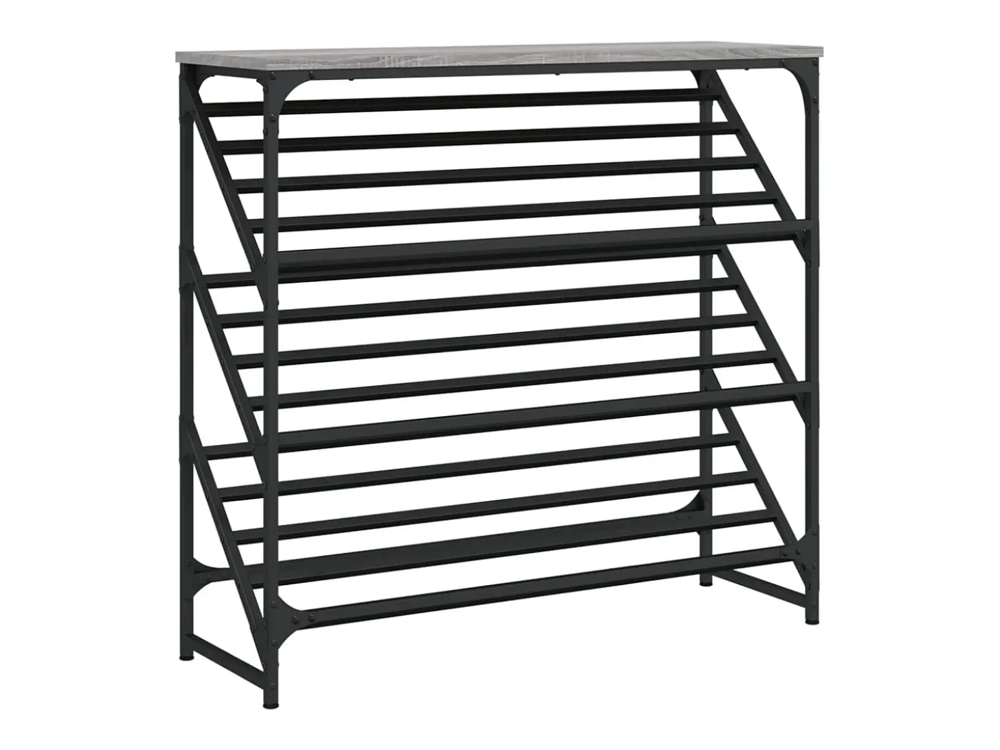 Zapatero Sonoma gris 90x30x85 cm madera de ingeniería