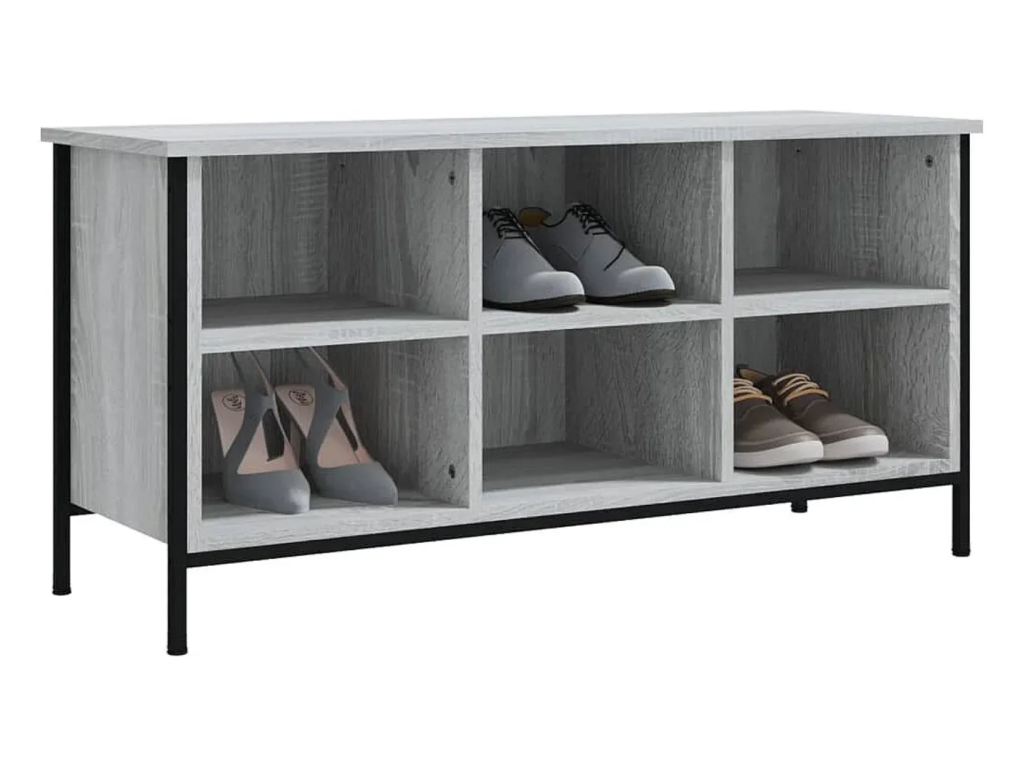 Zapatero Sonoma gris 100x35x50 cm madera de ingeniería