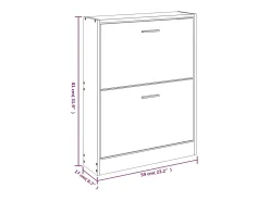 Zapatero Sonoma gris 59x17x81 cm Madera de ingeniería