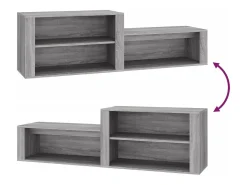 Zapatero Sonoma gris 150x35x45 cm Madera de ingeniería