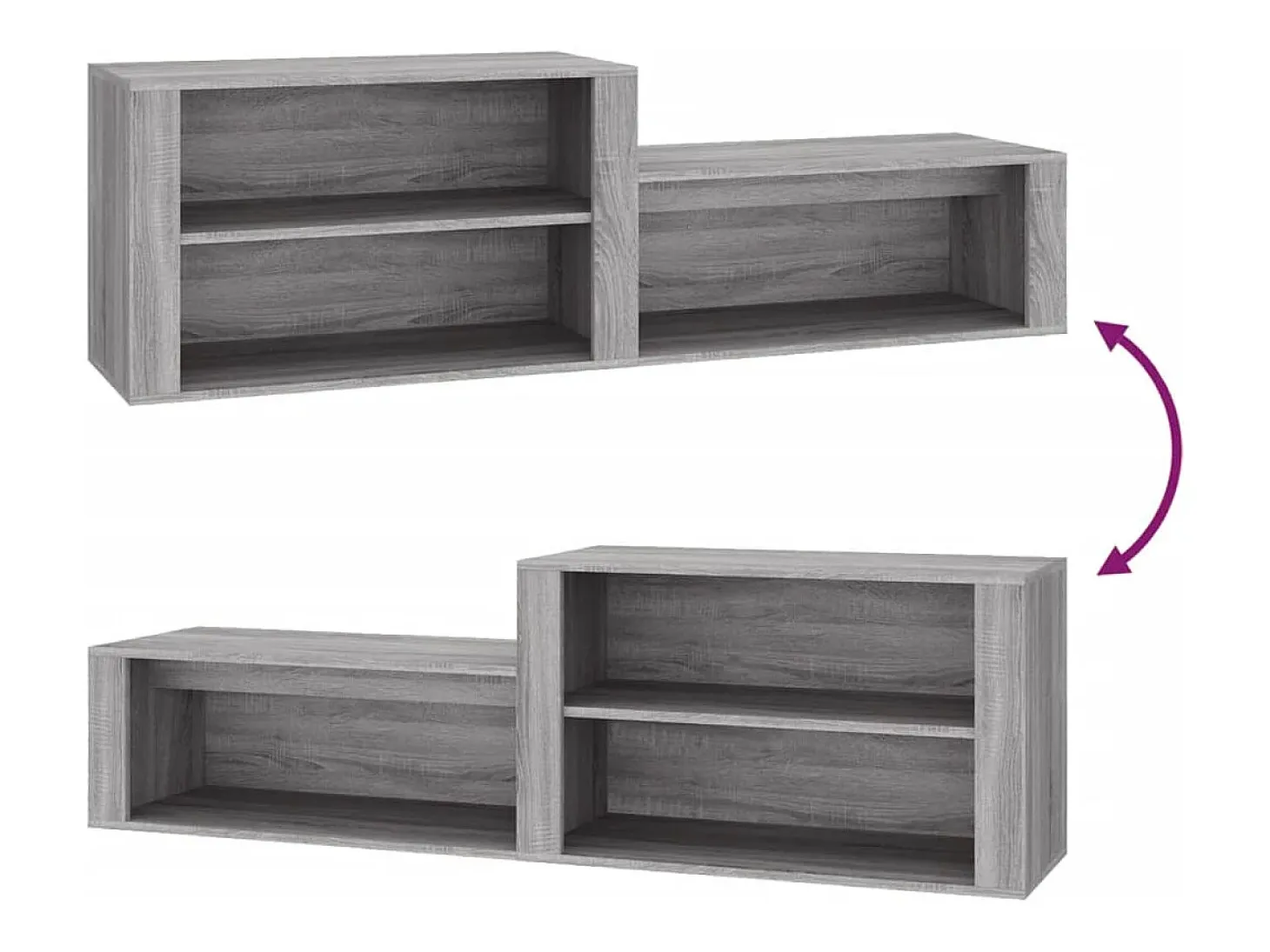 Zapatero Sonoma gris 150x35x45 cm Madera de ingeniería