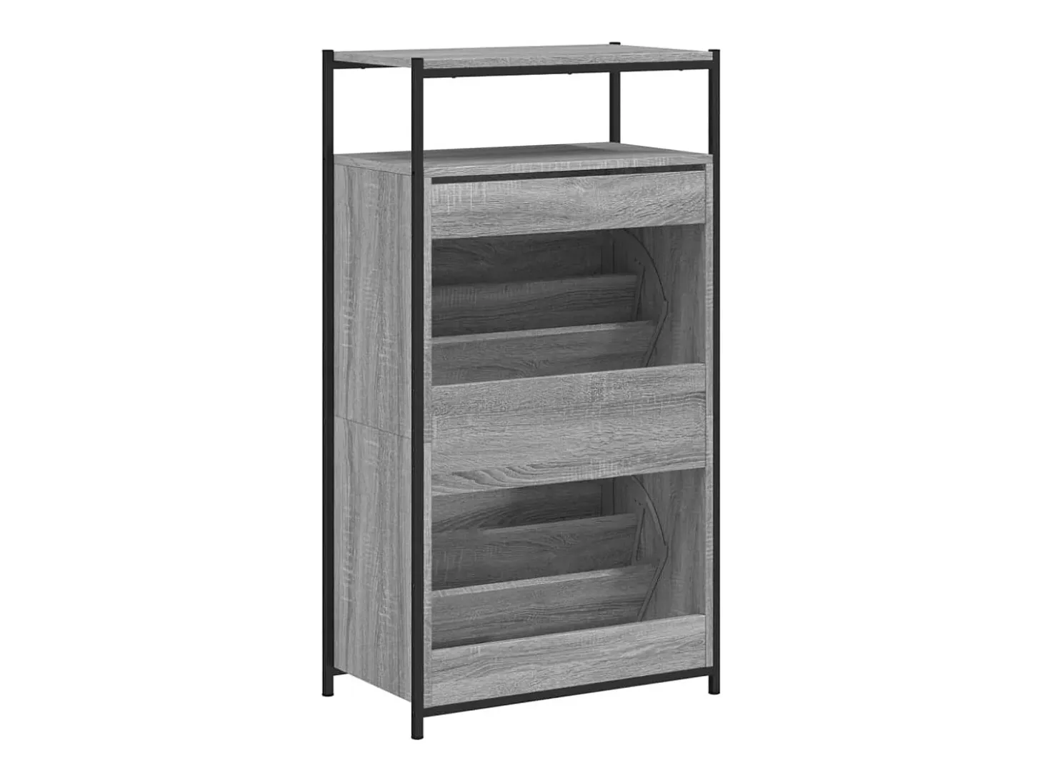 Zapatero Sonoma gris 60x34x112 cm Madera de ingeniería