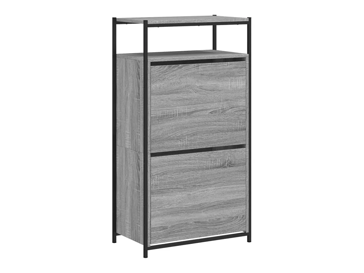 Zapatero Sonoma gris 60x34x112 cm Madera de ingeniería
