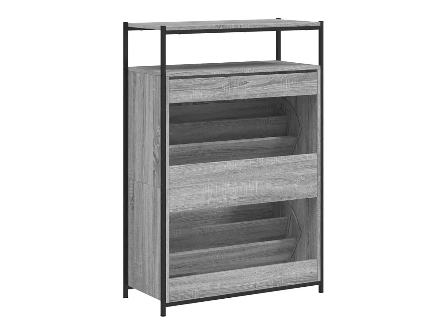 Zapatero Sonoma gris 75x34x112 cm madera de ingeniería