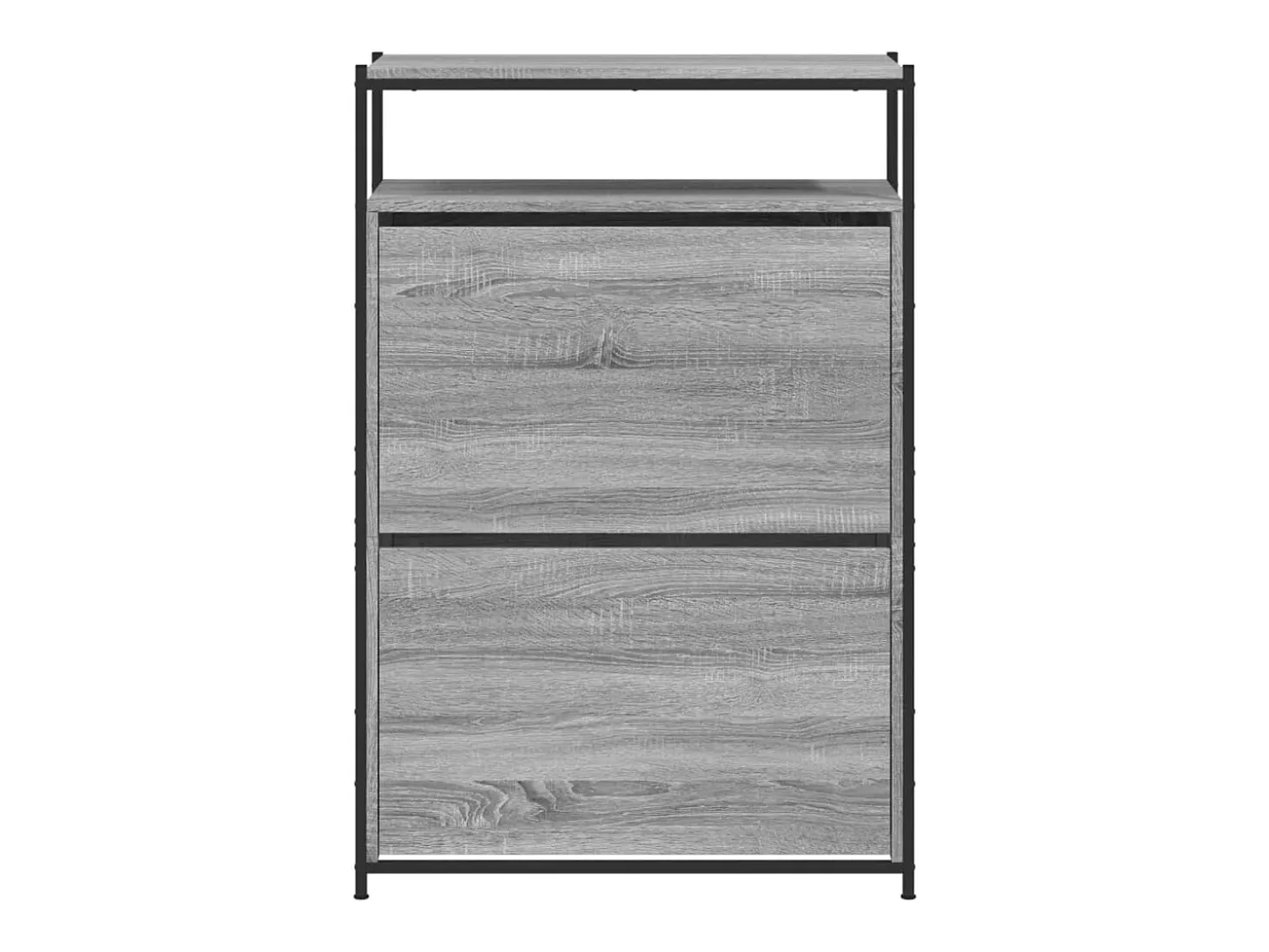 Zapatero Sonoma gris 75x34x112 cm madera de ingeniería