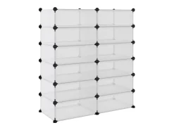 Zapatero transparente 94,5x36,5x106 cm PP