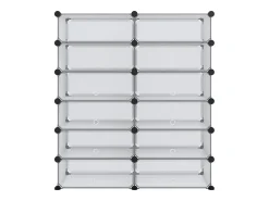 Zapatero transparente 94,5x36,5x106 cm PP