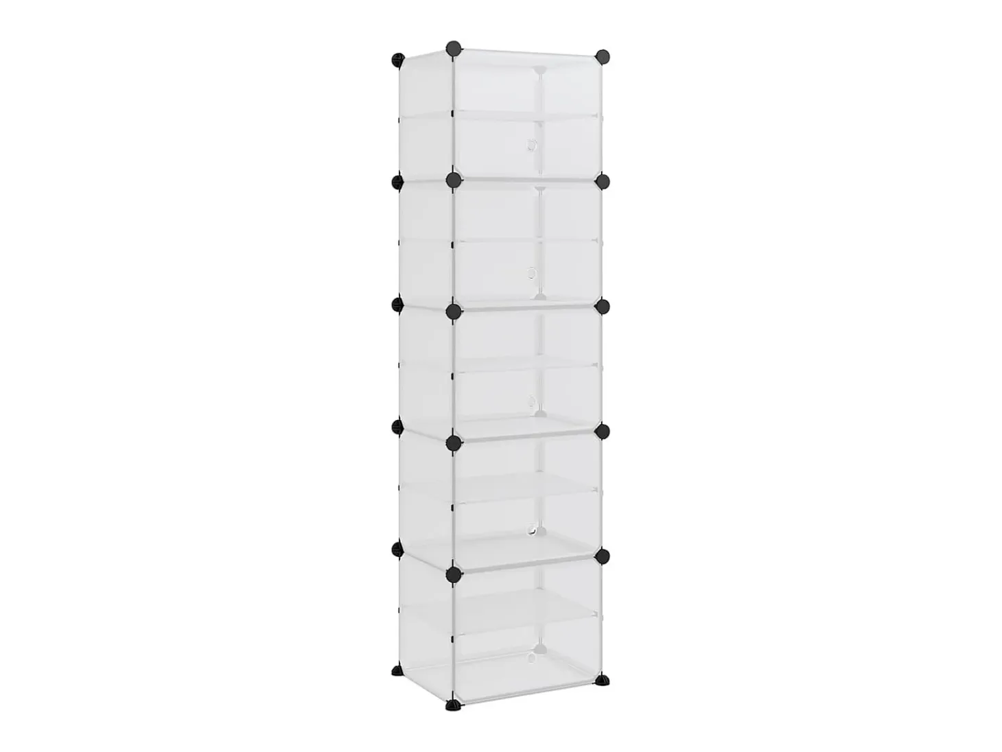 Zapatero transparente 44x31,5x153,5 cm PP