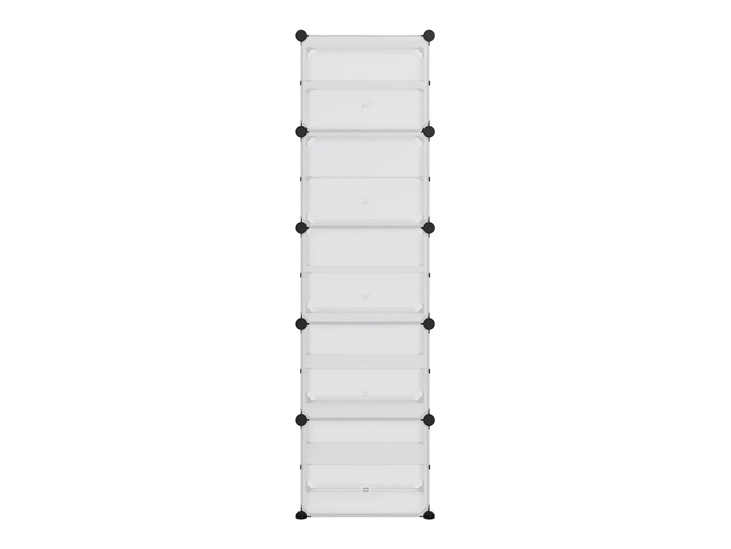 Zapatero transparente 44x31,5x153,5 cm PP