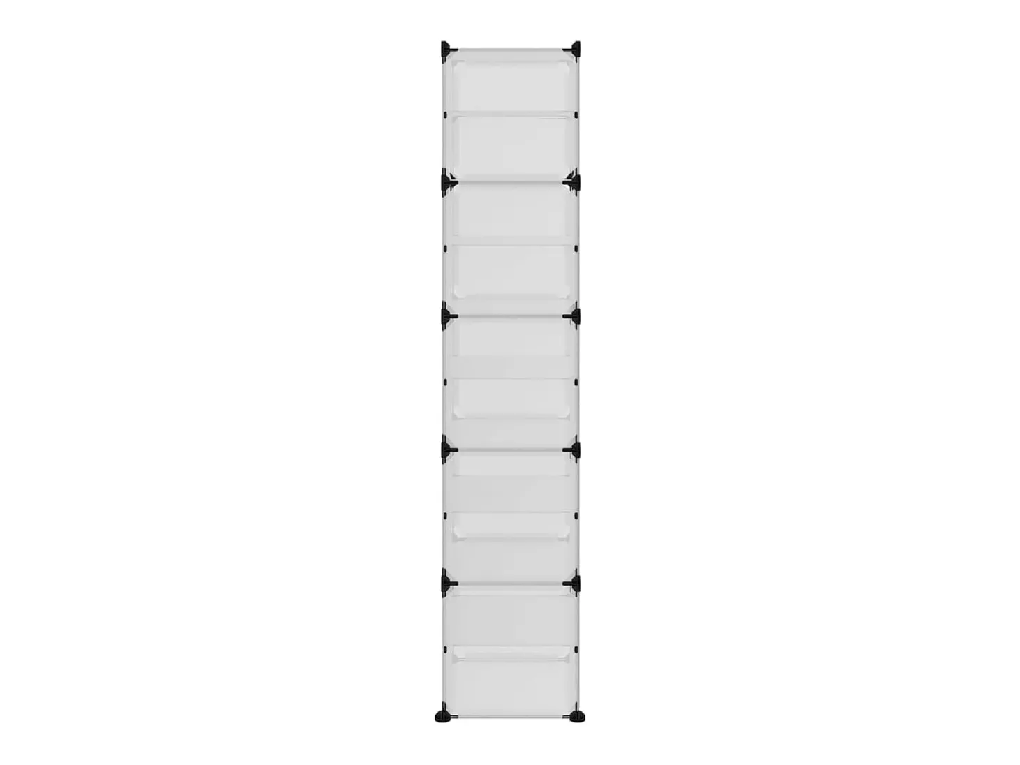 Zapatero transparente 44x31,5x153,5 cm PP