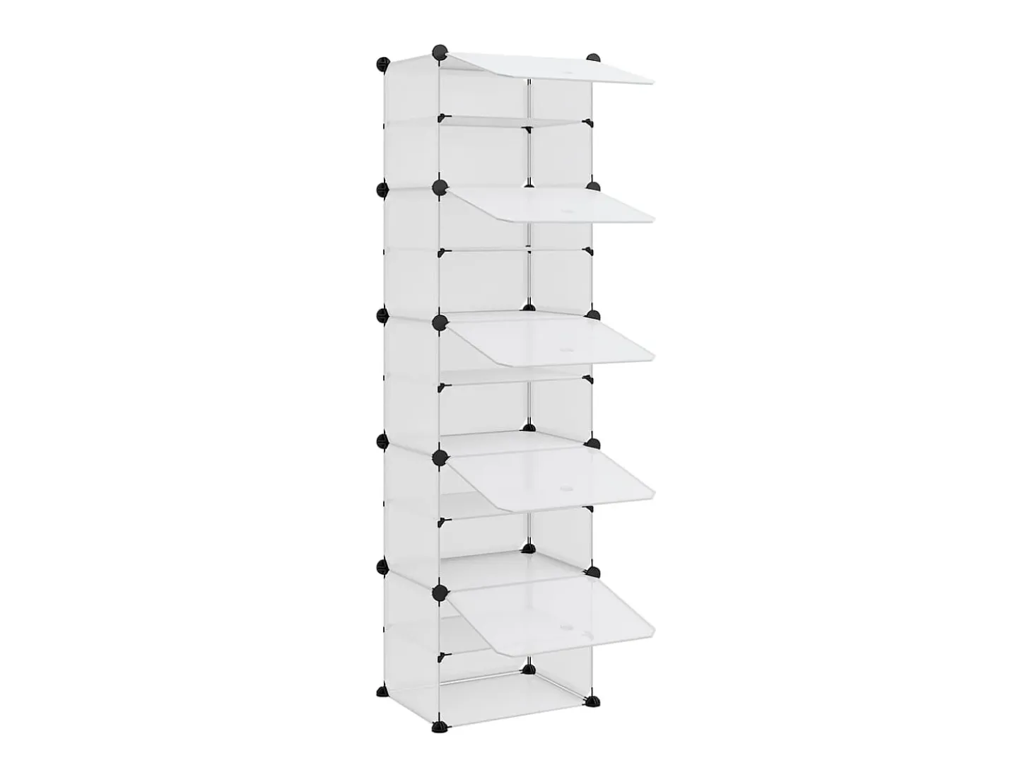 Zapatero transparente 44x31,5x153,5 cm PP