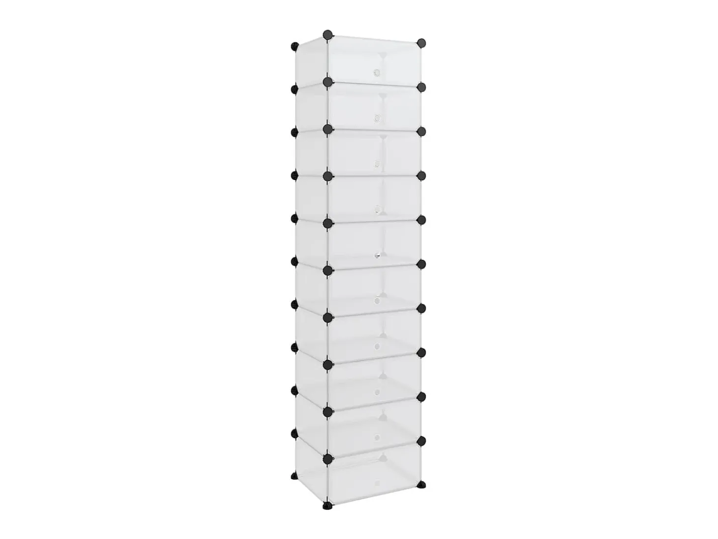 Zapatero transparente 44x32x174 cm PP