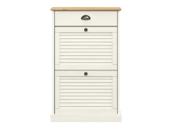 Zapatero VIGO madera maciza de pino blanco 60x35x96 cm ES686428
