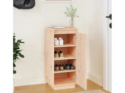Zapatero 35x35x80 cm Madera maciza de pino