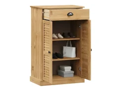 Zapatero 60x35x96 cm madera maciza de pino