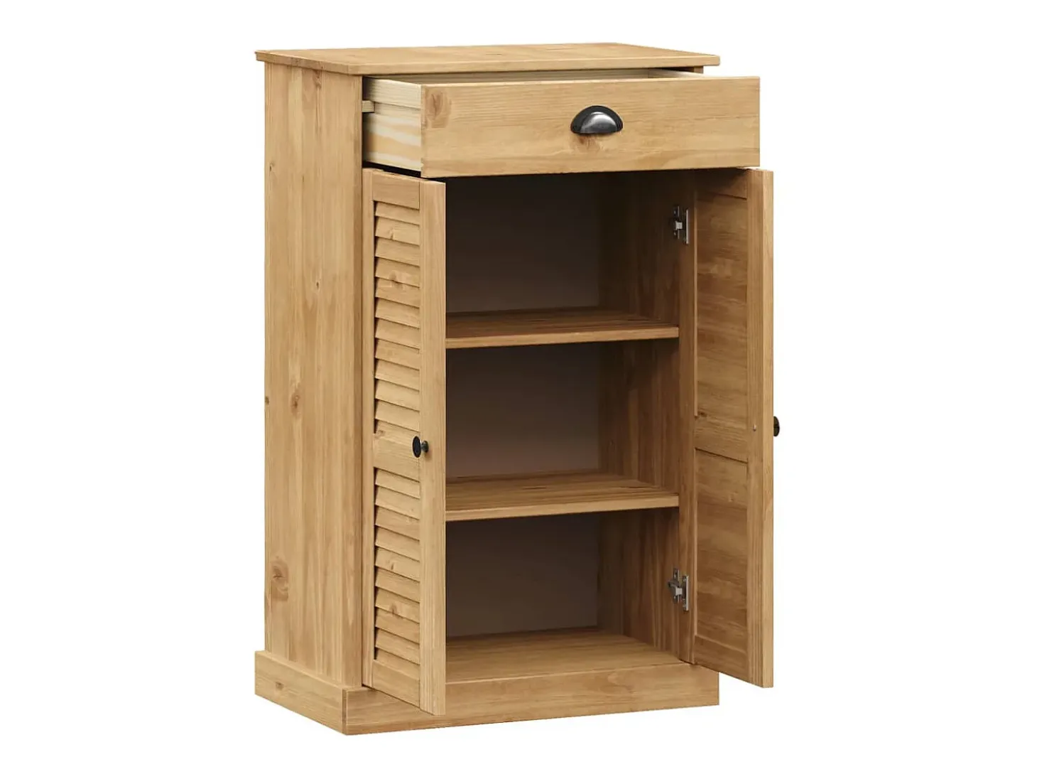 Zapatero 60x35x96 cm madera maciza de pino
