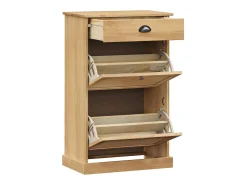 Zapatero 60x35x96 cm madera maciza de pino