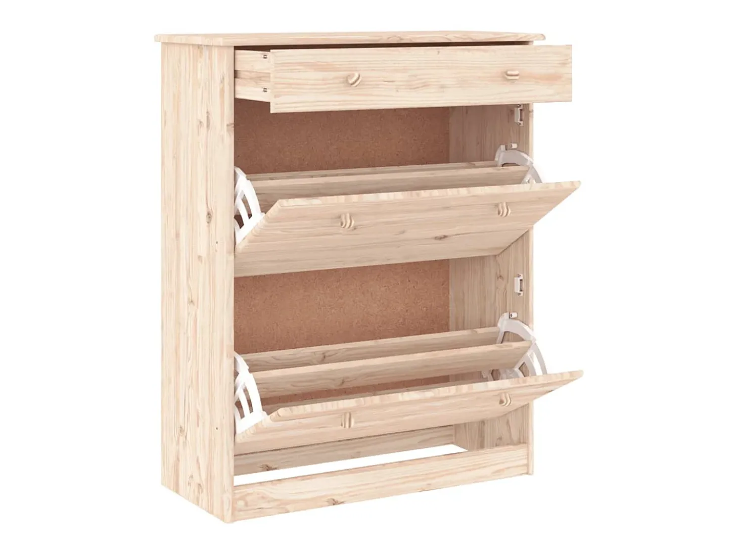Zapatero 77x35x96 cm madera maciza de pino