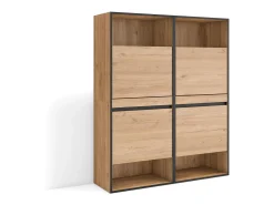 Zapatero, 120x35x145cm, Dormitorio, habitación, Mueble auxiliar, Roble