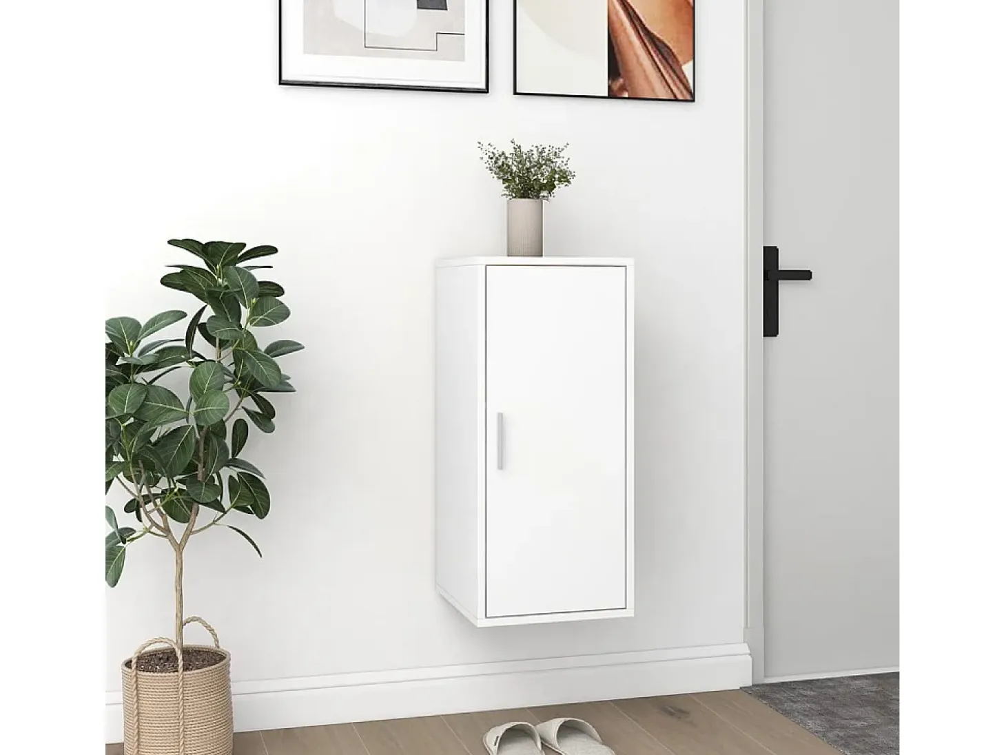 Zapateros 2 uds Blanco 32x35x70 cm Aglomerado