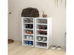 zapateros blancos de 31,5 x 35 x 70 cm de madera de ingeniería