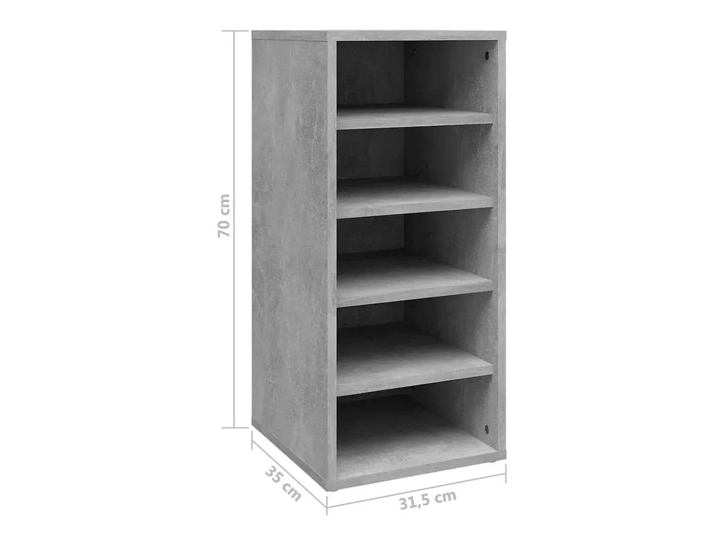 zapateros de madera de ingeniería gris hormigón